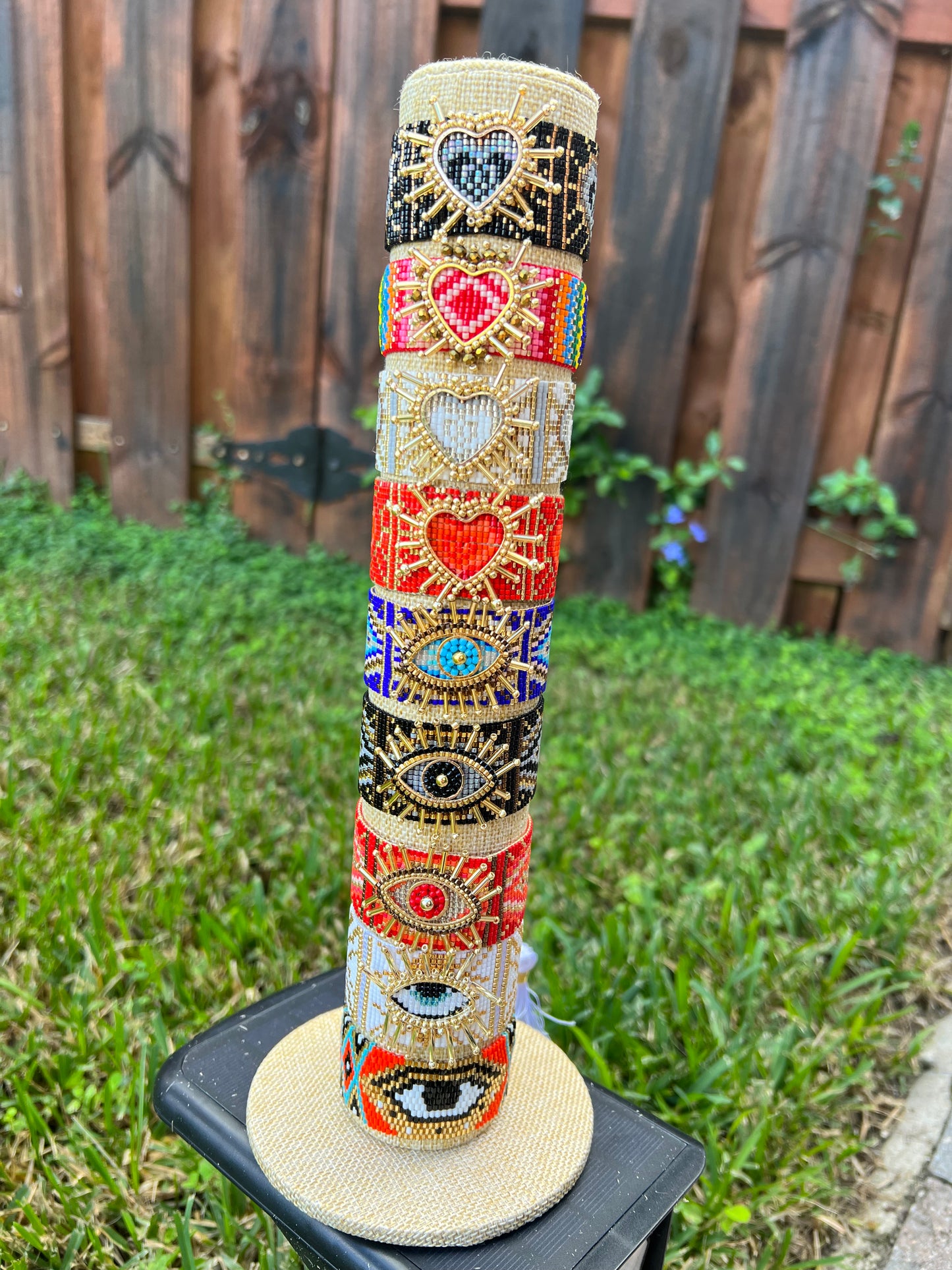 Heart Eyes Beaded Bracelet