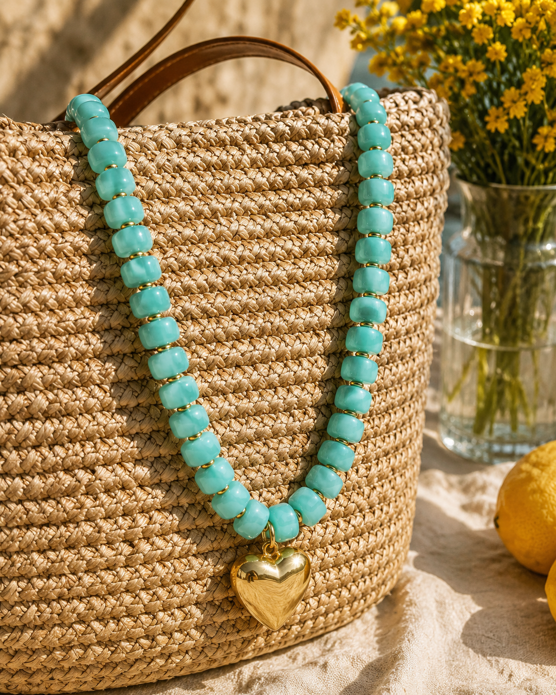 Marina Turquoise Heart Necklace