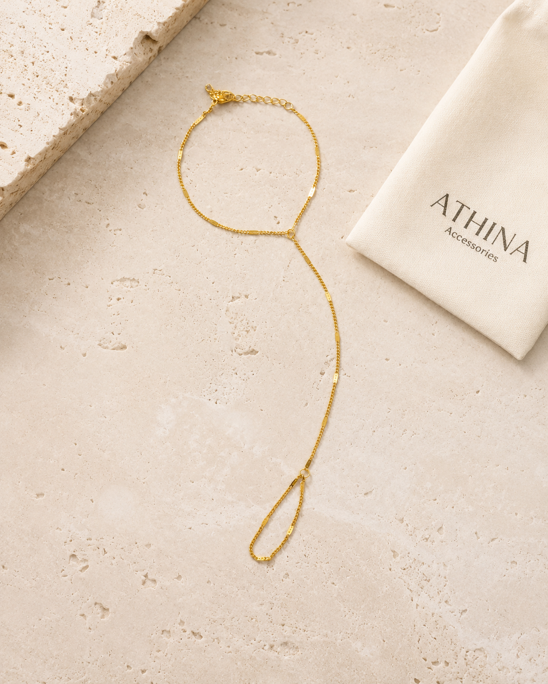 Selene Bar Hand Bracelet