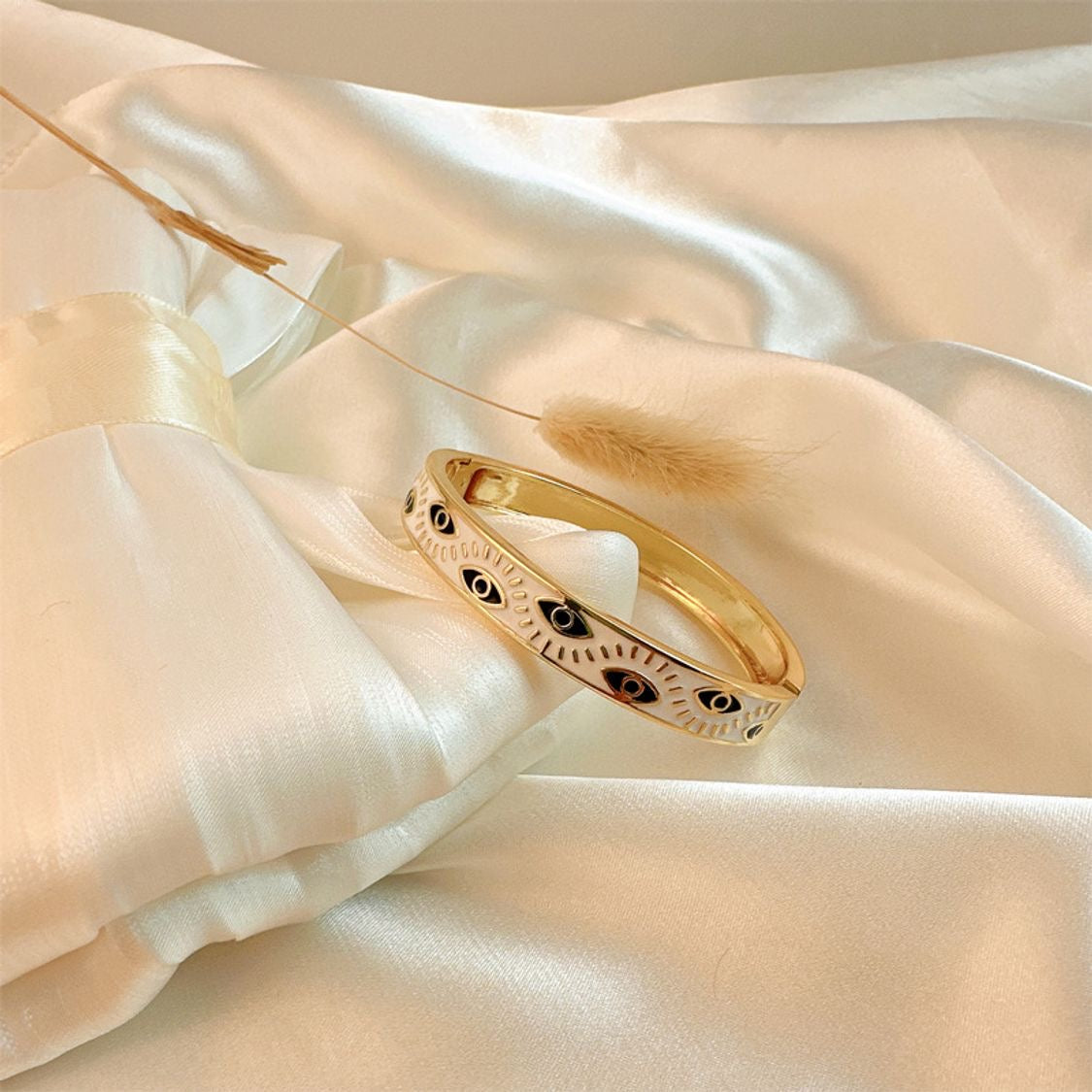 Gold Plated Eye Bangle