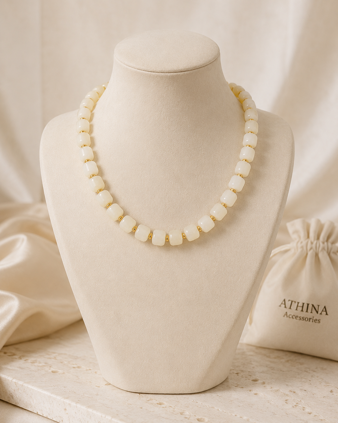 Sienna Ivory Beaded Necklace