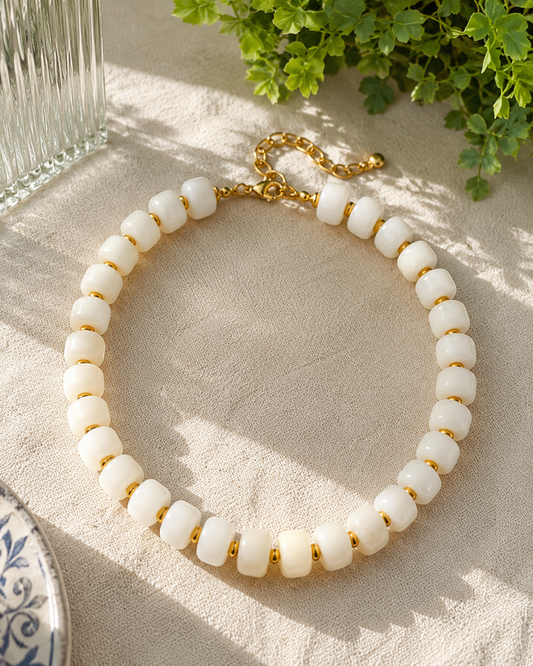 Sienna Ivory Beaded Necklace