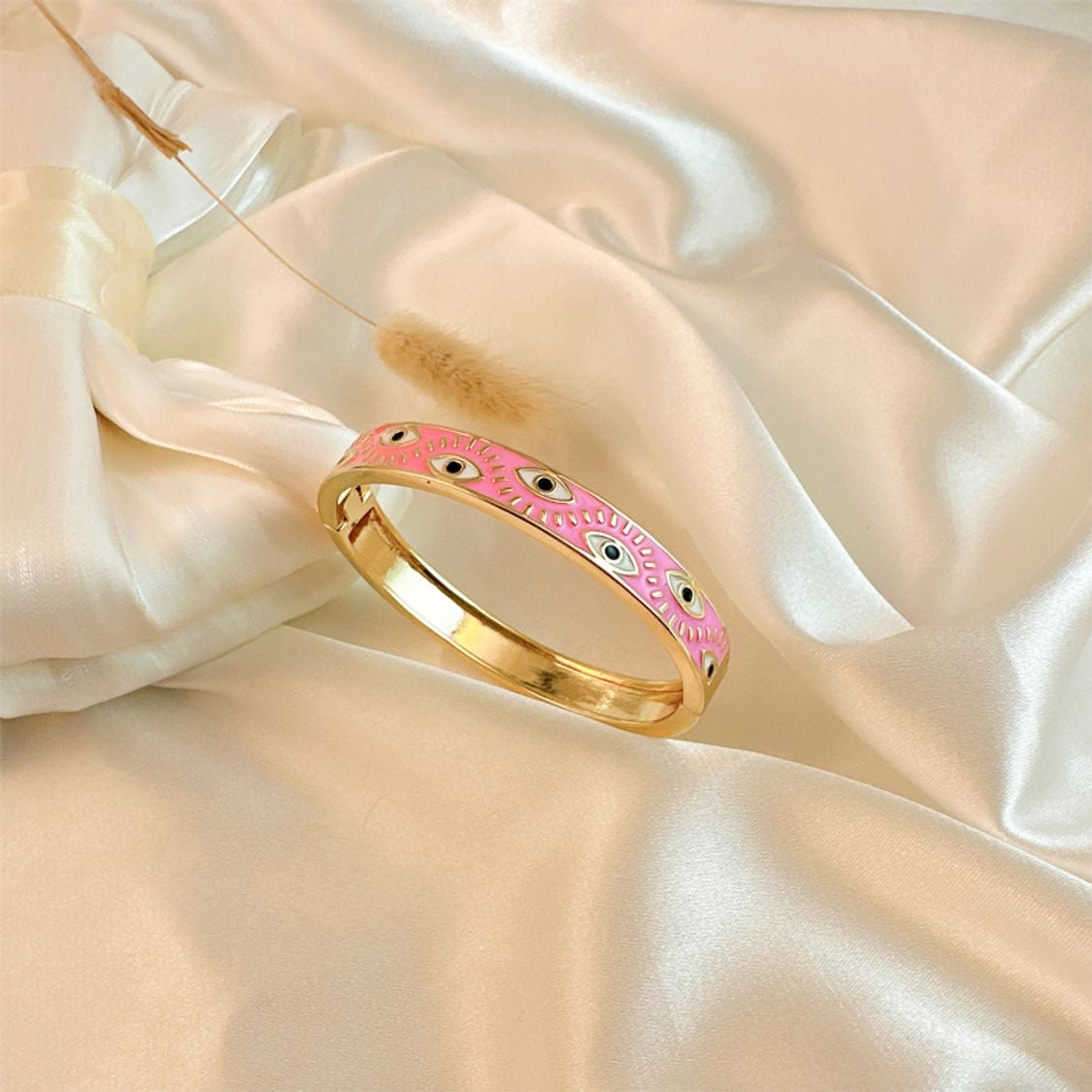 Gold Plated Eye Bangle