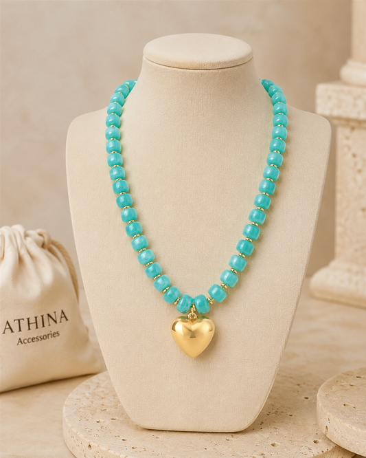 Marina Turquoise Heart Necklace