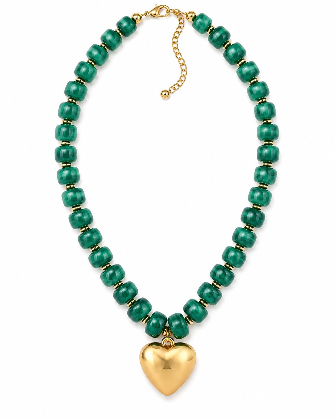 Esmeralda Green Heart Necklace