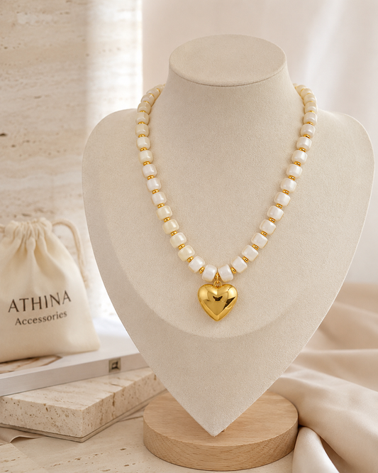 Amber Glow Beaded Necklace