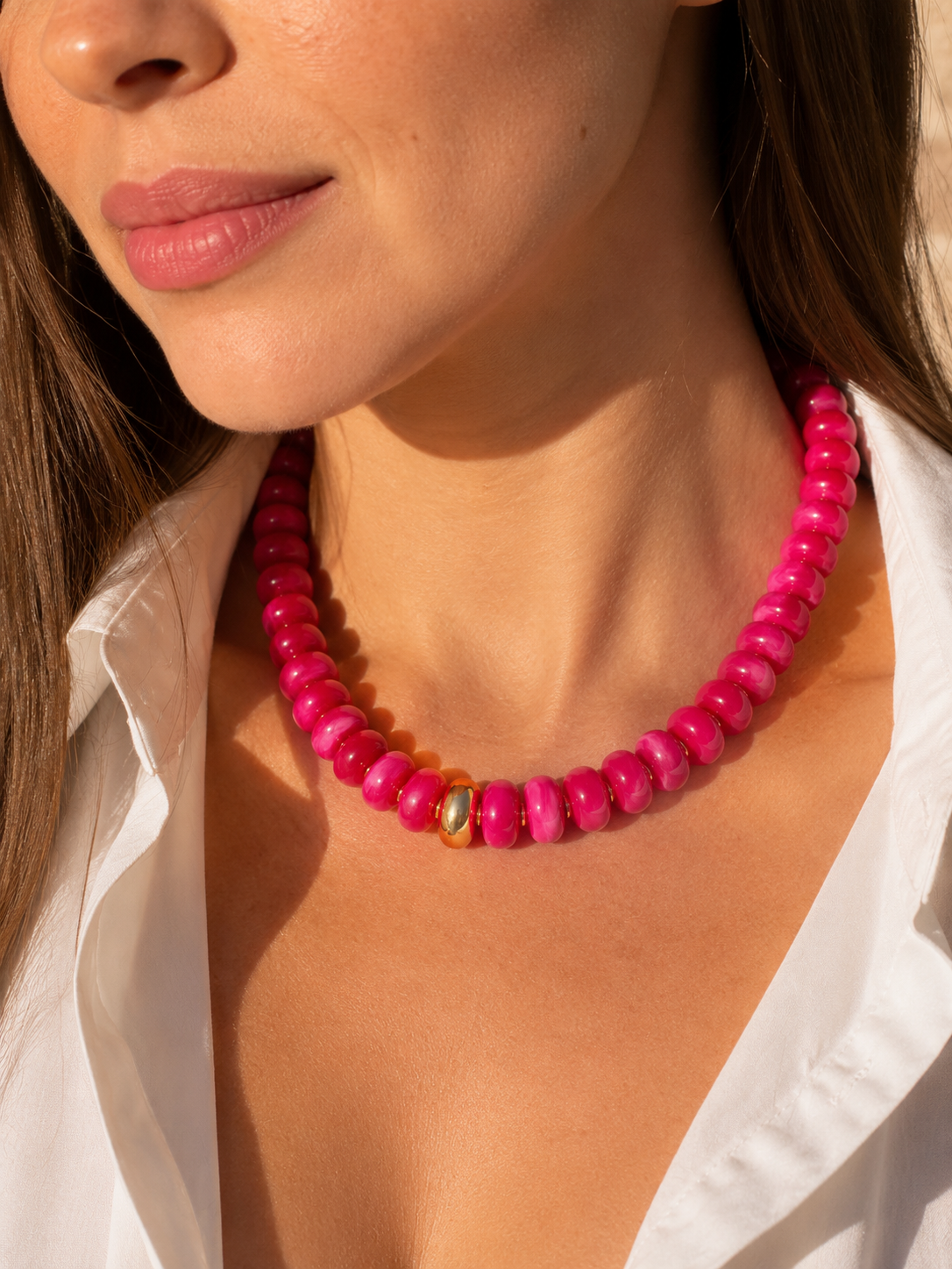 Valentina Pink Beaded Necklace
