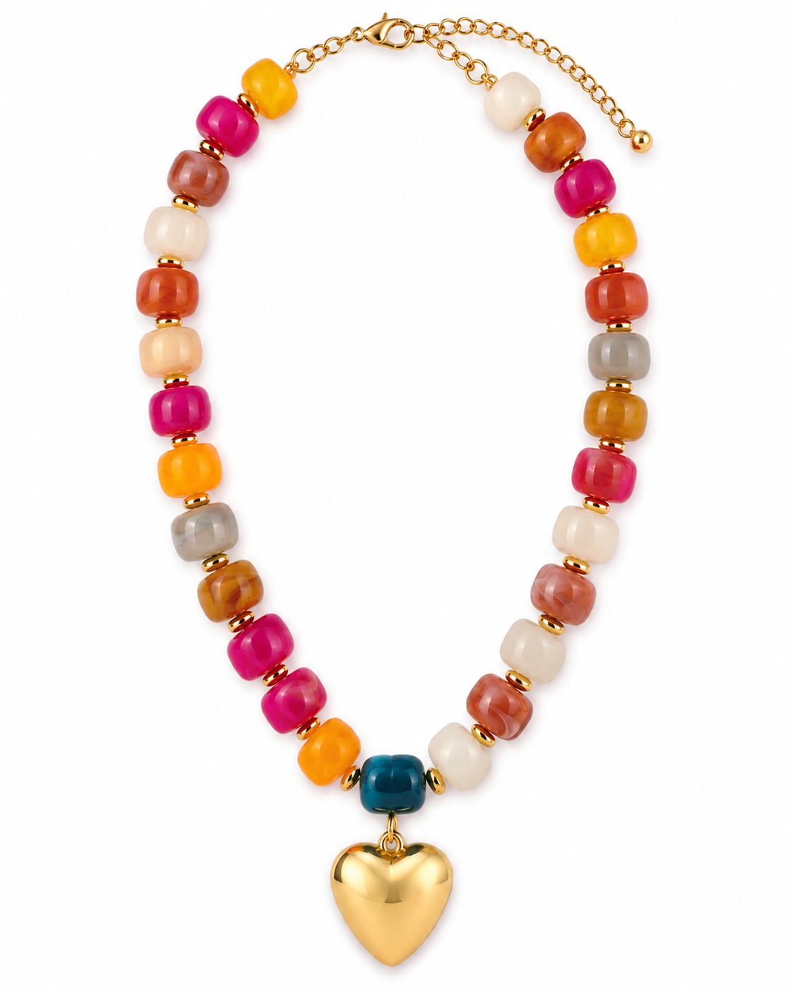 Soleil Color Heart Necklace