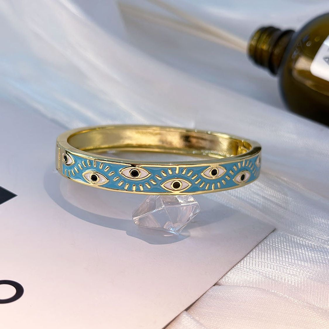 Gold Plated Eye Bangle