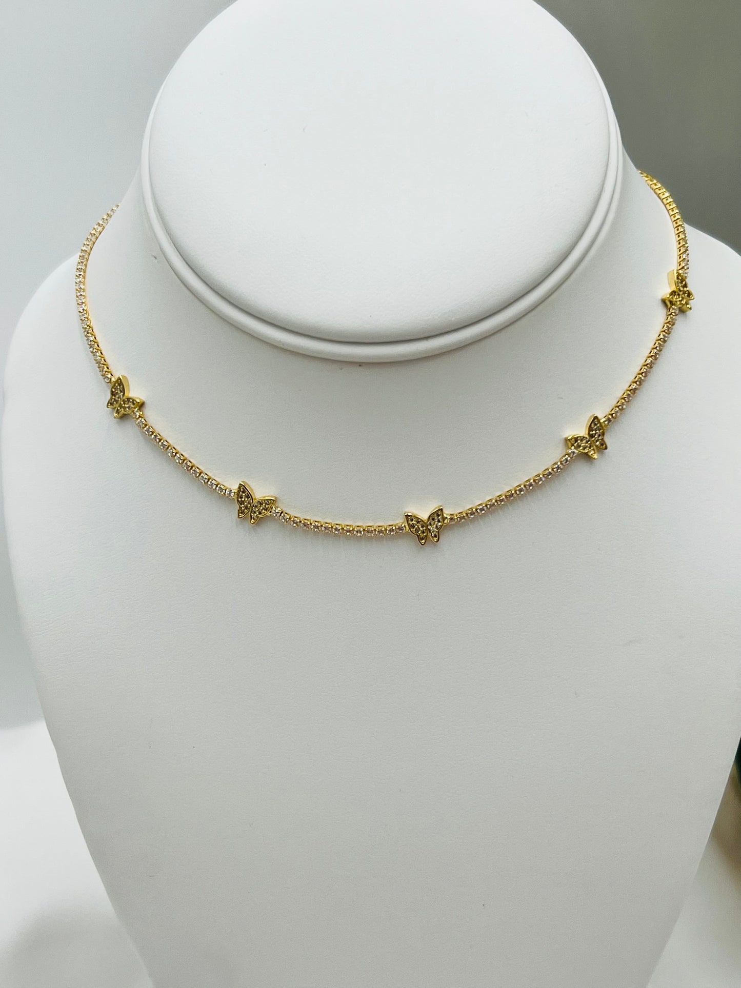 Golden Butterfly Necklace with Elegant Details