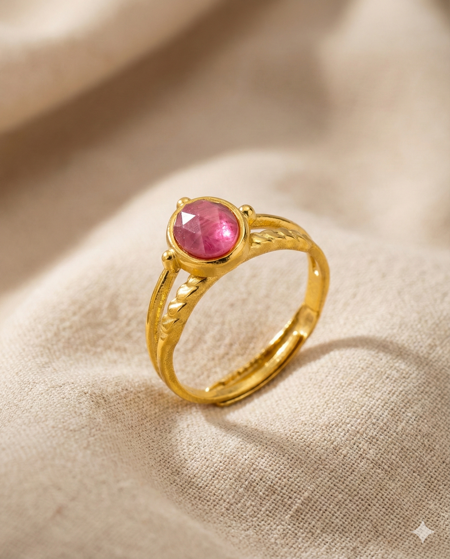 Adjustable Gem Ring