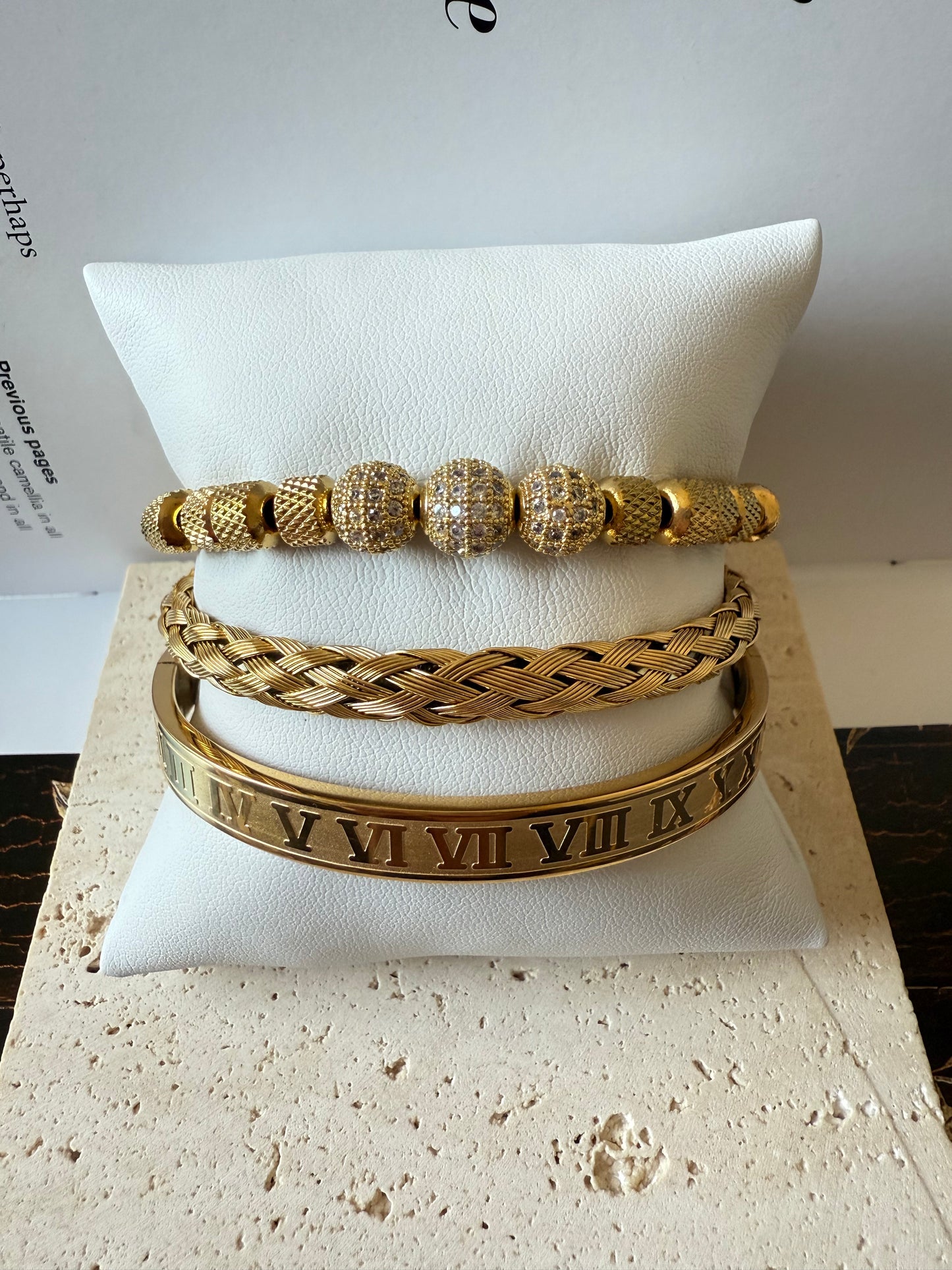 Set 3 Brazaletes Acero Inoxidable | Envío Incluido EE.UU. y PR