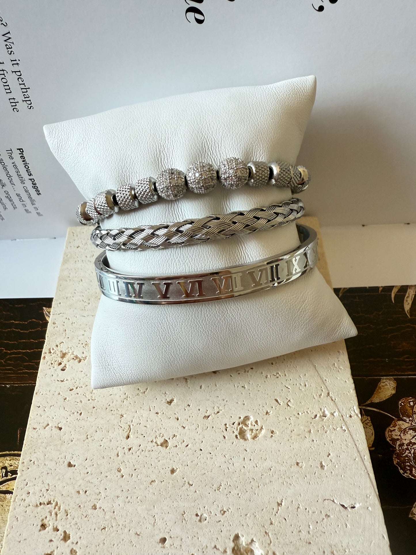 Set 3 Brazaletes Acero Inoxidable | Envío Incluido EE.UU. y PR