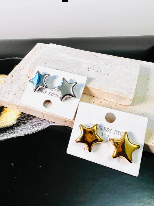 Chunky Star Earrings
