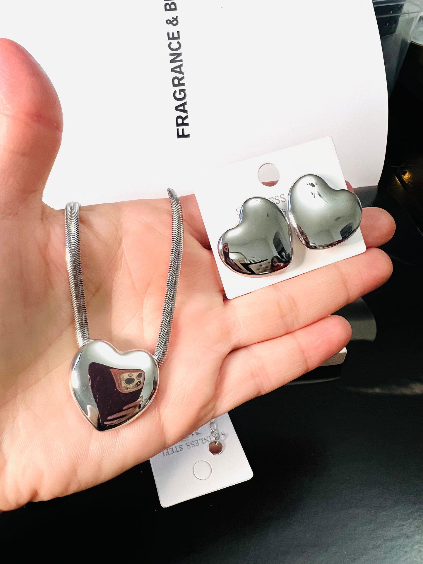 Chunky Heart Jewelry Set