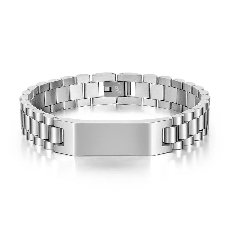 Korean-Fashion-Personality-Business-Men-s-Stainless-Steel-Smooth-Bracelet-Simple-Wild-Brac