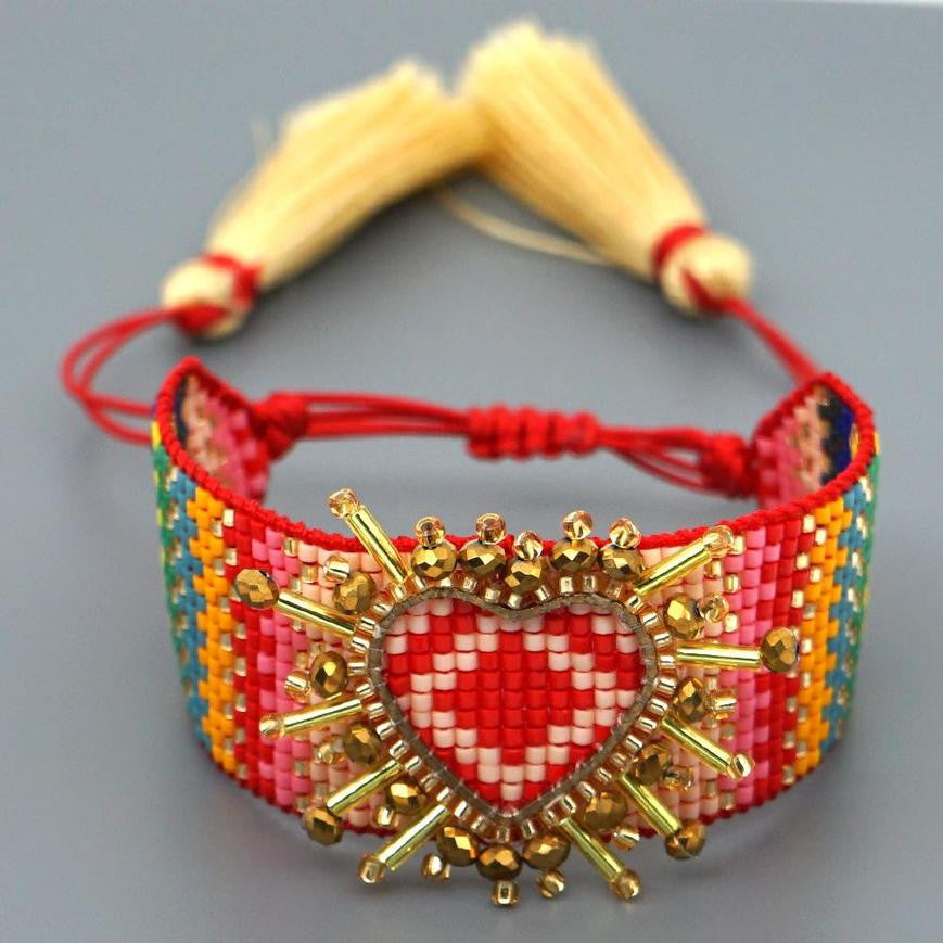 wholesale-miyuki-rice-beads-weave-wide-love-bracelet-jdc-gbh134-bracelet-joyasdechina-mi-b